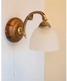 Aplica de perete design italian din alama cu lemn 5630