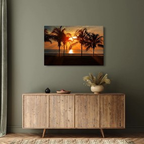 Tablou cu palmier în apus de soare (90x60 cm)