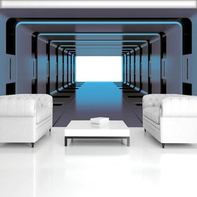 Fototapet - Tunel 3D albastru (152,5x104 cm), în 8 de alte dimensiuni noi