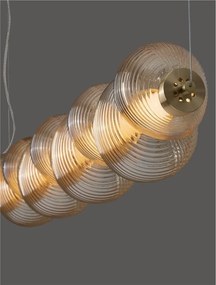 Lustra suspendata LED design modern Leda auriu