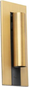 Aplica cu reader LED directionabil stil minimalist GABO USB C bronz