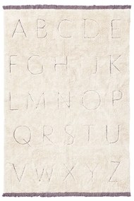 Covor pentru copii crem lavabil/țesut manual din bumbac 140x200 cm ABC – Lorena Canals