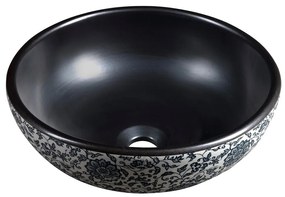 Chiuvetă neagră rotundă din ceramică ø 41 cm Priori – Sapho