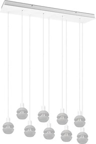 Trio - Candelabru suspendat pe cablu MELA 9xE14/25W/230V, alb