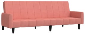337383 vidaXL Canapea extensibilă cu 2 locuri, roz, catifea