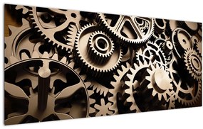 Tablou - Piese de ceas (120x50 cm)