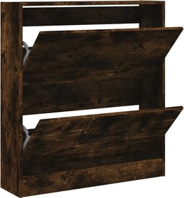 vidaXL Pantofar, stejar fumuriu, 80x21x87,5 cm, lemn compozit