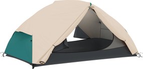 Outsunny Cort de Camping pentru 2 Persoane cu 2 Uși, 2 Ferestre cu Plasă și Geantă de Transport, 280x225x110 cm, Bej | Aosom Romania