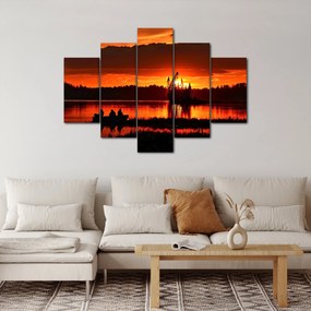 Tablou - Pescari pe lac (150x105 cm)