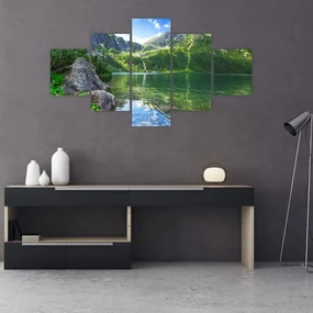 Tablou cu lac în munții Tatra (125x70 cm), în 40 de alte dimensiuni noi