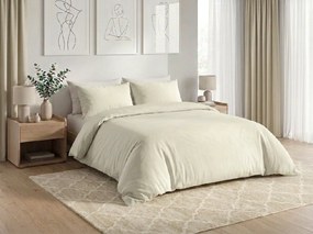 Lenjerie de pat din bumbac CALMORA crem verde Dimensiune lenjerie de pat: 2 buc 70 x 90 cm | 200 x 220 cm