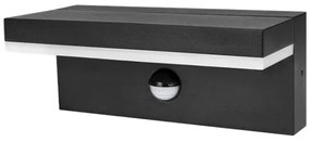 Aplica LED de exterior cu senzor, 9W, 230V, 4000K, IP44, neagră