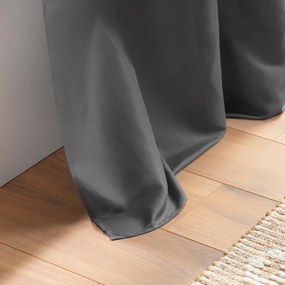 Draperie gri antracit din microfibră 140x280 cm Absolu – douceur d'intérieur