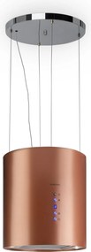 Klarstein Barett, hotă suspendată, Ø 38 cm, recirculare a aerului 522 m³ / h, LED, cupru