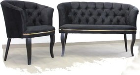 Set canapea Milano Relax 2+1, Homs textil albastru