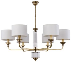 Candelabru 6 brate modern realizat manual Verde