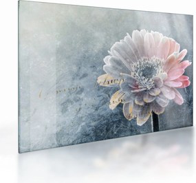 Tablou pe sticlă - Floare de iarnă (70x50 cm)