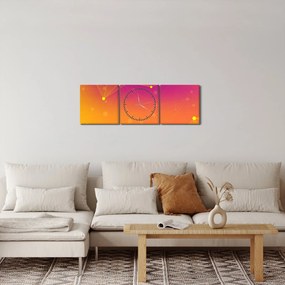 Tabloul modern colorat (cu ceas) (90x30 cm)