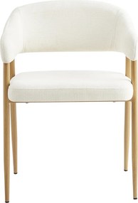 Fotoliu de sufragerie de design, crem/fag, NIZAR TYP 1