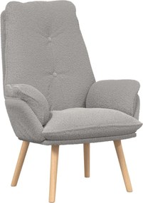 vidaXL fotoliu Gri deschis 69 x 74 x 93 cm Țesătura Sherpa