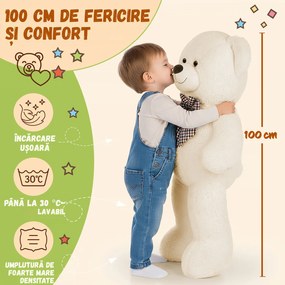 Urs mare de pluș BENY, 100cm, crem Monzana