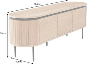 Comoda TV cu furnir de stejar ATELIER 160cm