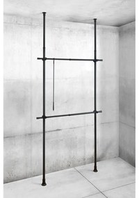 Suport pentru haine negru telescopic din metal Herkules – Wenko