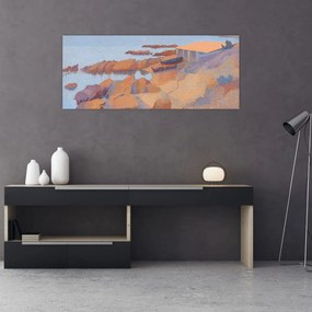Tablou - Henri Edmond Cross, Calanque des Antibois, reproducere (120x50 cm)
