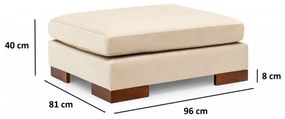 Coltar Tulip Corner Right With Pouf, Bej