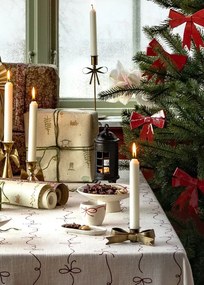 Suport lumânare decorativ vintage din fier și alamă antichizată „Tove”
