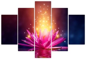 Tablou cu lotus pe apă (150x105 cm)