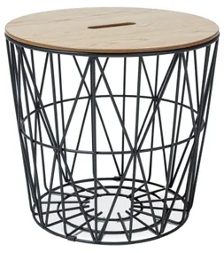 Masuta laterala cu blat in decor stejar HERA
