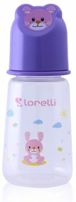 Baby sticlă Lorelli 125 ml cu un animal în formă capac VIOLET