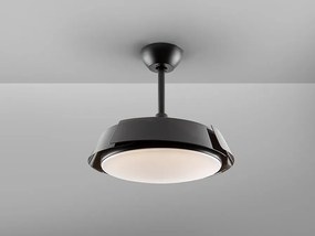 Lustra LED cu Ventilator si telecomanda, lame retractabile Enzo negru