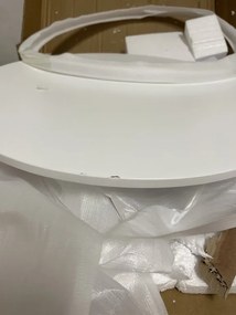 OFERTA Masa rotunda alba de dining KAMI 60x60 cm Calitate a II-a