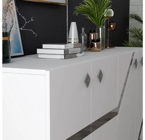 Dulap Tabivo (alb + arigintiu) . 1093498