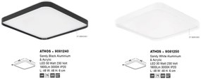 Plafoniera LED design minimal ATHOS neagra