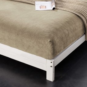 Cearsaf Cocolino microplus cu elastic SOFT 90x200 cm maro