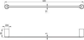🛁 Agățătoare pentru prosoape ARNIKA, montare pe perete, finisaj nero – Cod ADA_N621