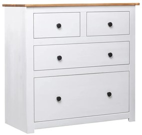 Servanta, alb, 80 x 40 x 83 cm, lemn de pin, gama Panama 1, Alb