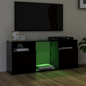 Comoda TV cu lumini LED, negru, 120x30x50 cm 1, Negru