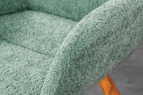 Set de 2 scaune pivotante Baltic stejar/ verde menta