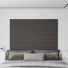 Panouri de perete 12 buc. gri inchis 90x30 cm textil 3,24 m   12, Morke gra, 90 x 30 cm