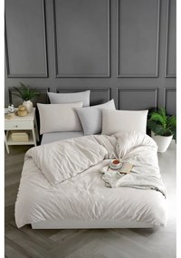 Lenjerie de pat bej pentru pat de o persoană 140x200 cm Yarn Dyed – Mijolnir