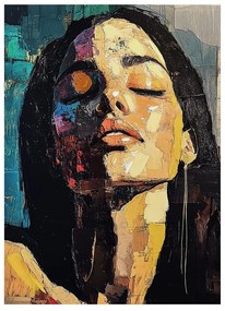 Tablou cu detalii pictate manual 70x100 cm Vivian – Styler