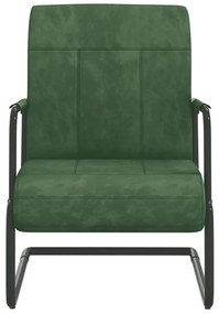 325790 vidaXL Scaun tip consolă, verde închis, catifea