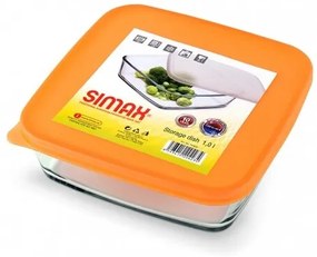 Simax 7476/L vas din sticlă cu capac din plastic,1 l