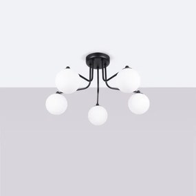 Lustră pe tijă Sollux SL.1663 ASTRAL 5xG9/8W/230V negru