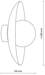 Aplică SLATE 1xG9/8W/230V d. 28 cm cărămidă