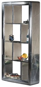Biblioteca din mango acoperit cu aluminiu Airman 90x180 cm